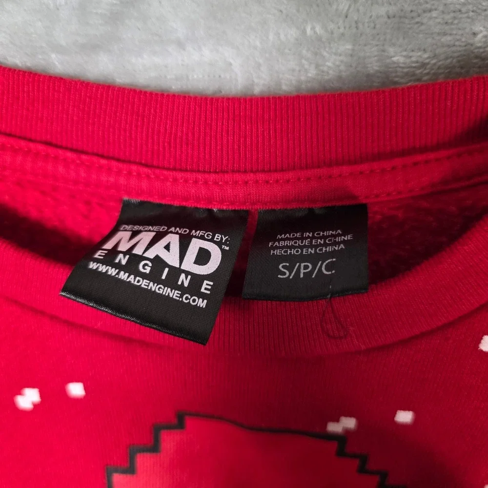Mad Engine Minecraft Holiday Sweatshirt Red Big Kids‎ S Graphic